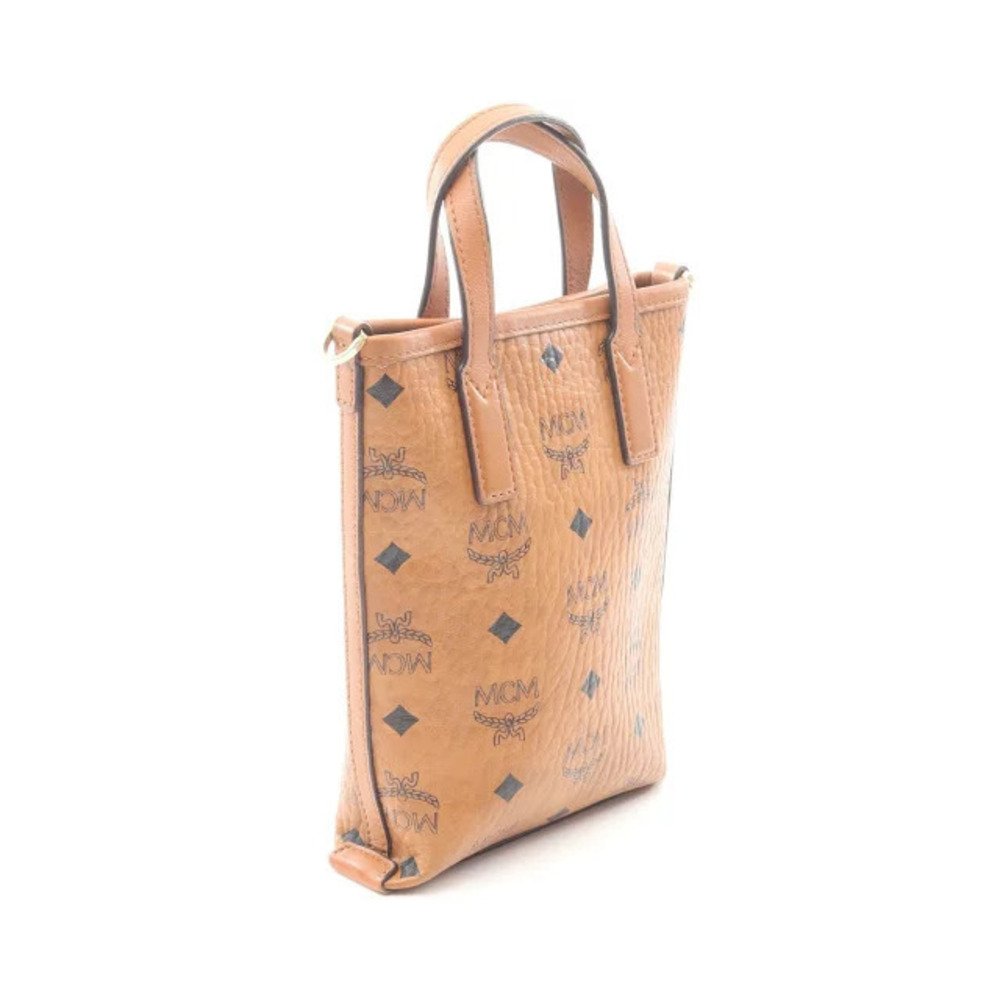 Mcm leather handbag Visetos brown canvas Brown